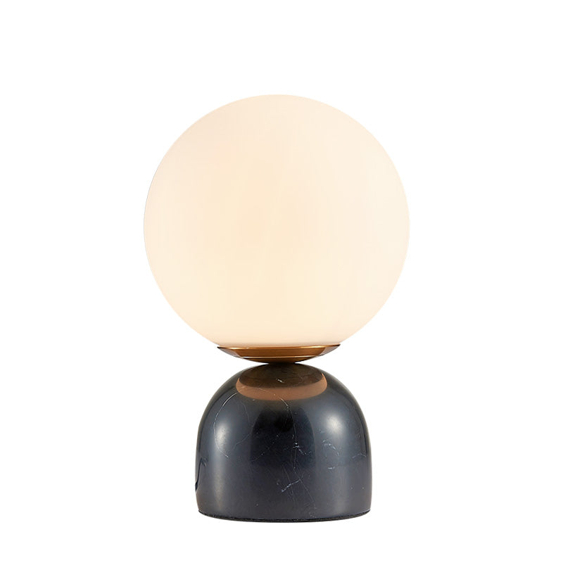 Ultra-modern Simplicity Globe Table Lamp White Glass Nightstand Lamp for Bedroom