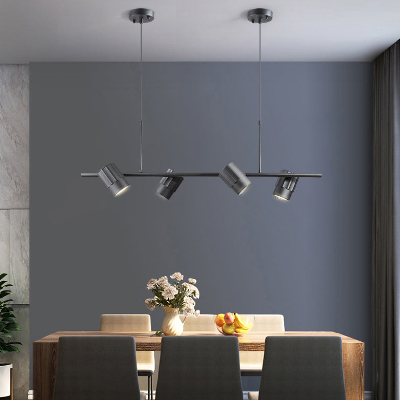 4 leichte Kücheninsel Anhänger Linear Kronleuchter zeitgenössischer Inselbeleuchtung