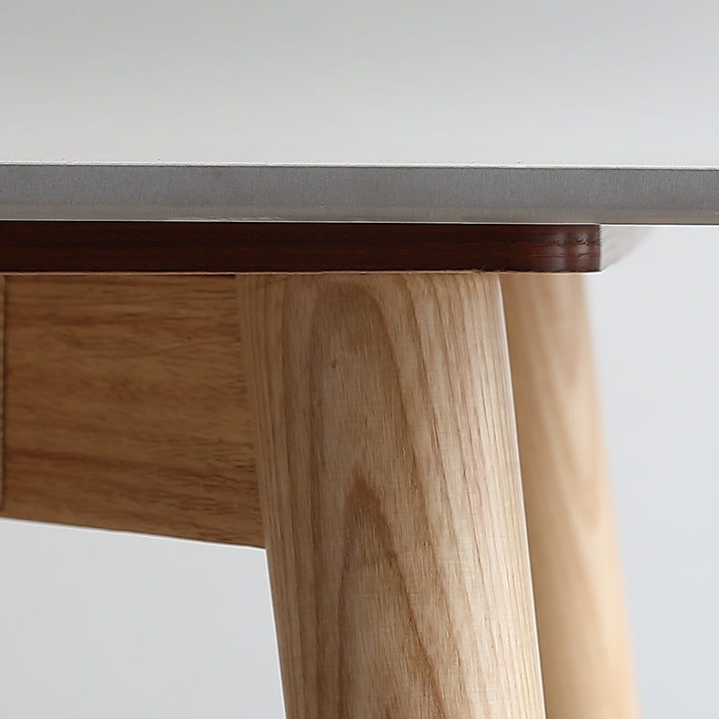 Glam Kitchen Dining Room Set Standard Height with¬†Rectangle Top and Solid Wood Legs Dining Furniture