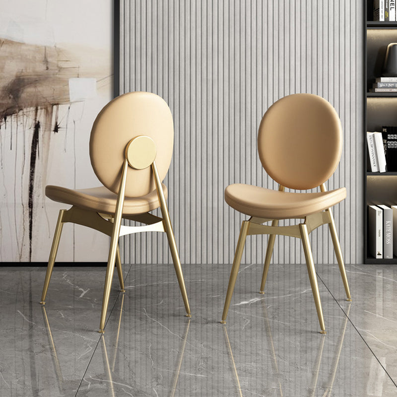 Glam Sintered Stone Dining Room Set Standard Height with Gold Leg Dining Furniture for Home Use