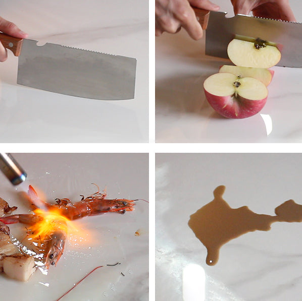 Juego de mesa de comedor de piedra sinterizada estilo escandinavo Rectángulo blanco Uso de uso del hogar