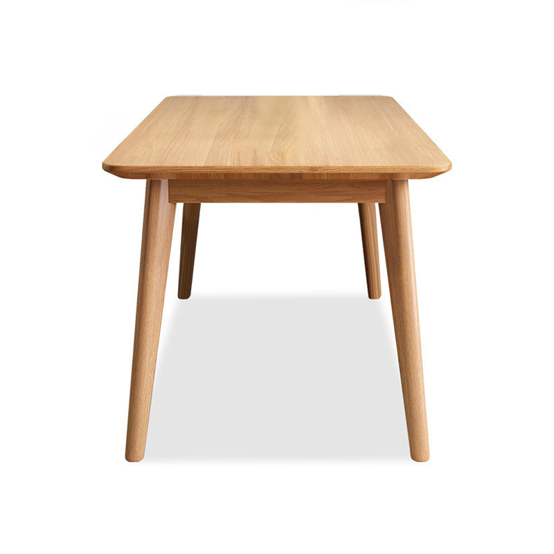 Modern Style Solid Wood Dining Set with Rectangle Shape Table and 4 Legs Base