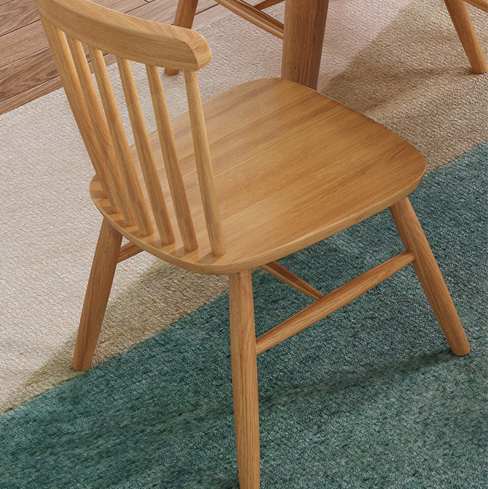Modern Style Solid Wood Dining Set with Rectangle Shape Table and 4 Legs Base