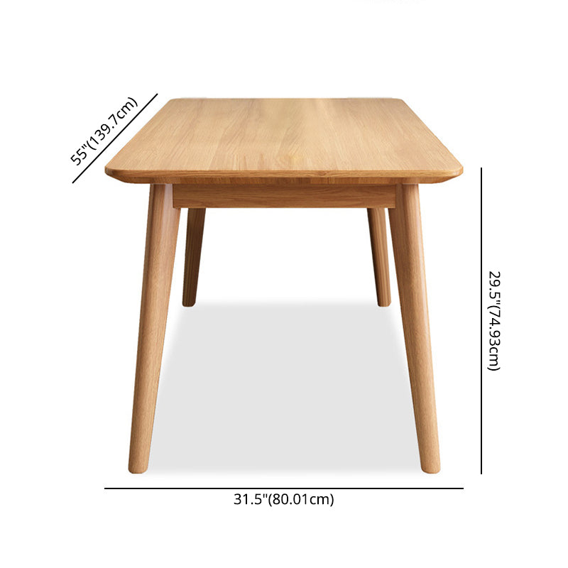 Modern Style Solid Wood Dining Set with Rectangle Shape Table and 4 Legs Base