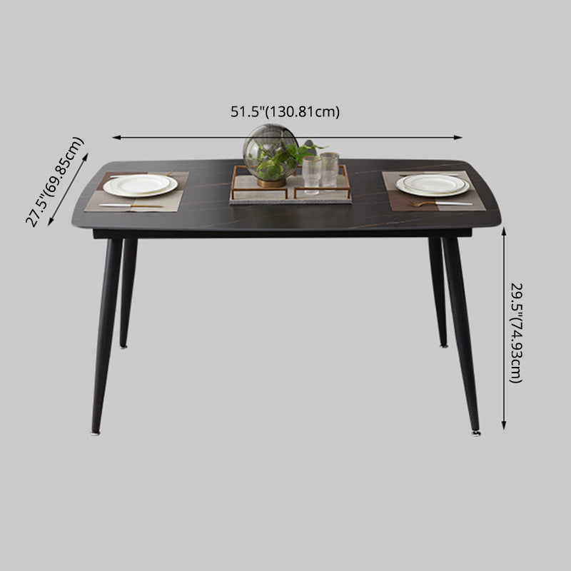 Modern Kitchen Black Sintered Stone Furniture of  Standard Height Formal Dining¬†Room¬†Table¬†Set