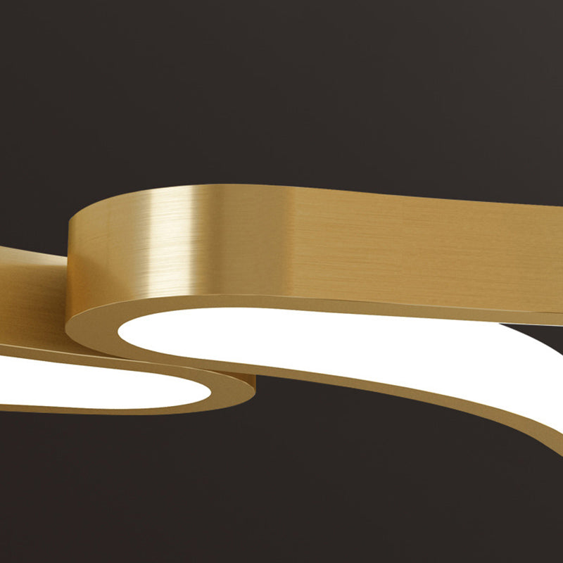 1 leichte moderne Metallleuchterlampe Linear LED Island Anhänger für Esszimmer