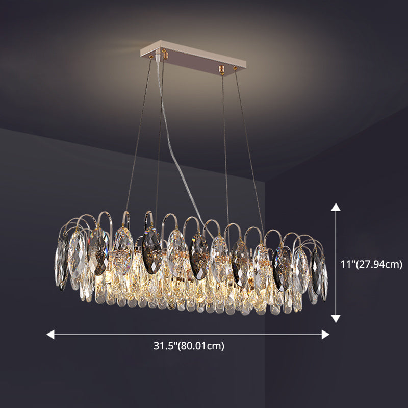 Modern Pendant Chandelier Linear Island Lighting Pendant Light in Grey