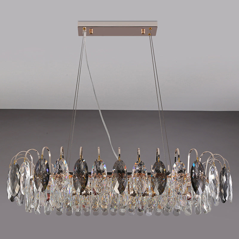 Modern Pendant Chandelier Linear Island Lighting Pendant Light in Grey
