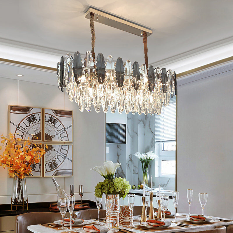 Linear Isola Lucizia a ciondolo Linea Linea Lighting Hanging Island Lights in grigio