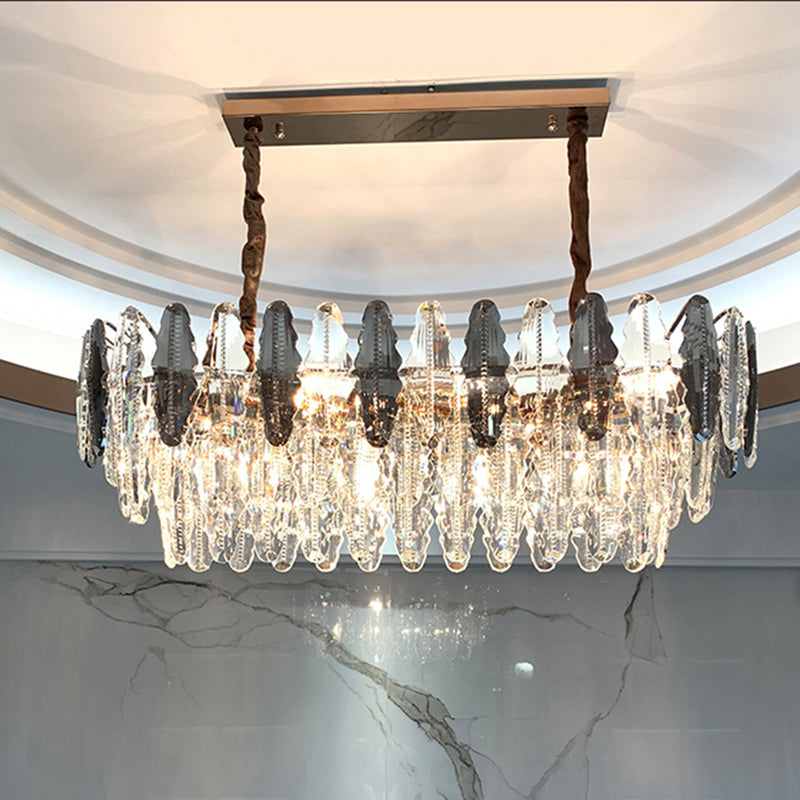 Linear Isola Lucizia a ciondolo Linea Linea Lighting Hanging Island Lights in grigio