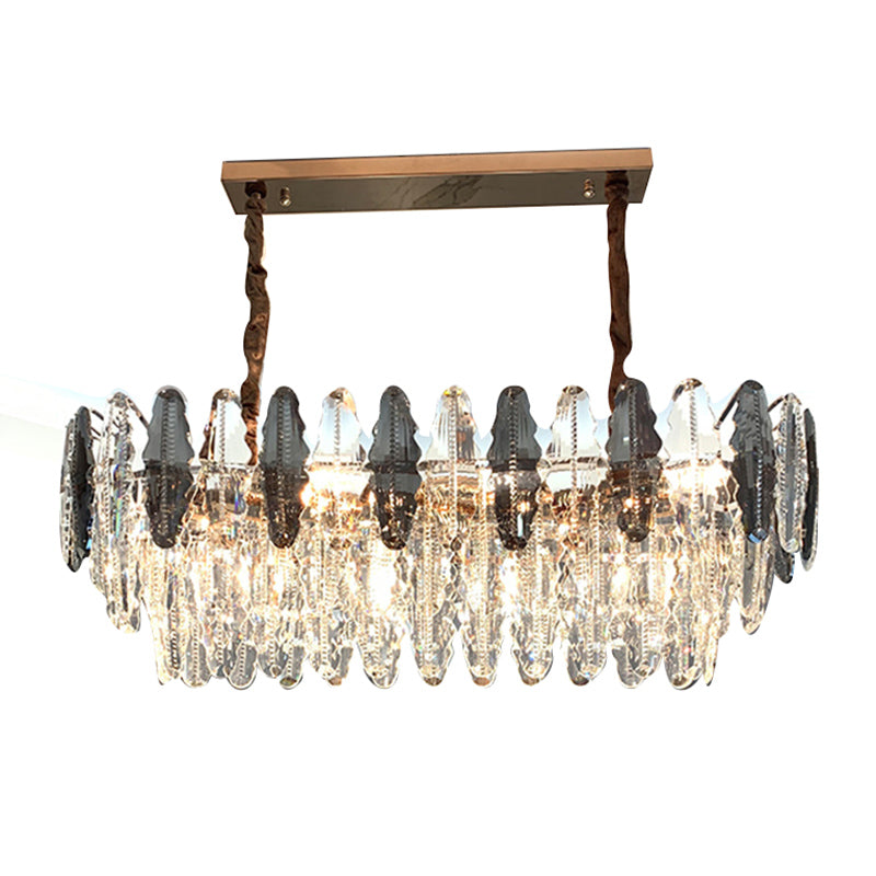 Linear Isola Lucizia a ciondolo Linea Linea Lighting Hanging Island Lights in grigio