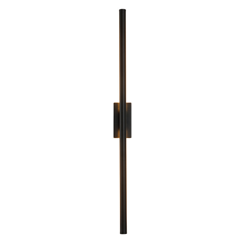 1-Light Linear Wall Sconce Modern Simple Style Metal Wall Lighting in Black and Gold
