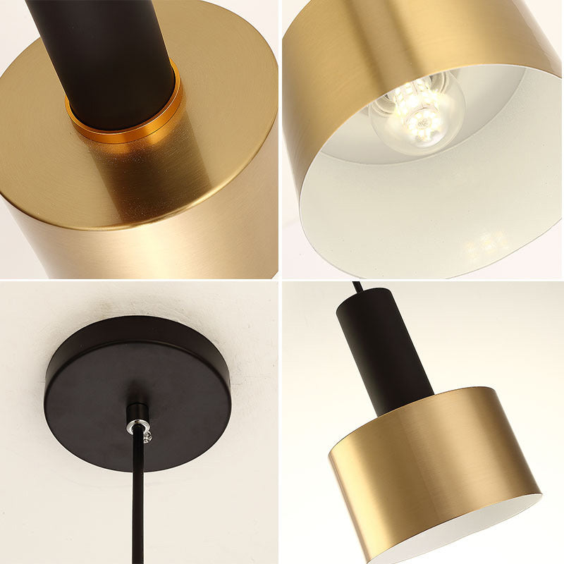 Moderne luxuriöse Einzelheiz -Lichtelektroplate Eisenhängerlampe für Esszimmer