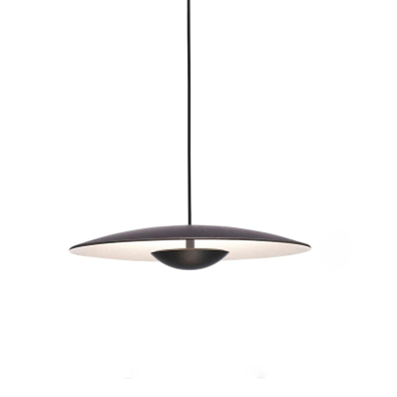 Minimalism Disk Hanging Light Kit Metal 1-Light Ceiling Light for Dining Room