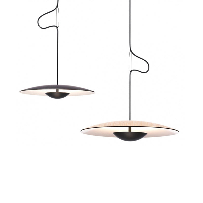 Minimalism Disk Hanging Light Kit Metal 1-Light Ceiling Light for Dining Room