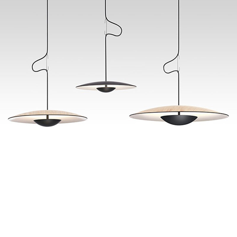 Minimalism Disk Hanging Light Kit Metal 1-Light Ceiling Light for Dining Room