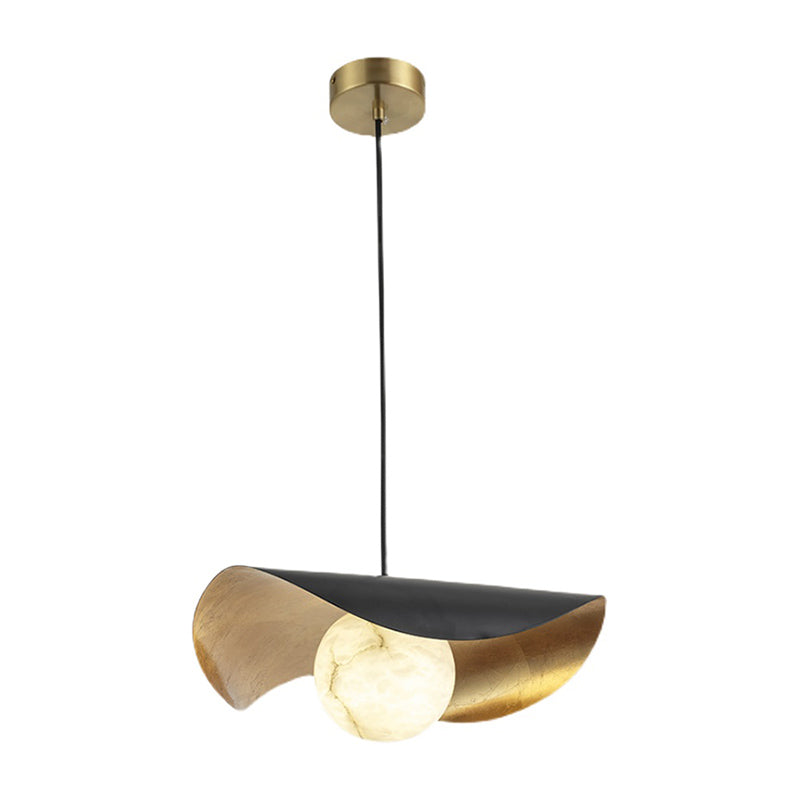 Contemporary Pendant Light 1-Light Hanging Ceiling Light Black for Bedroom