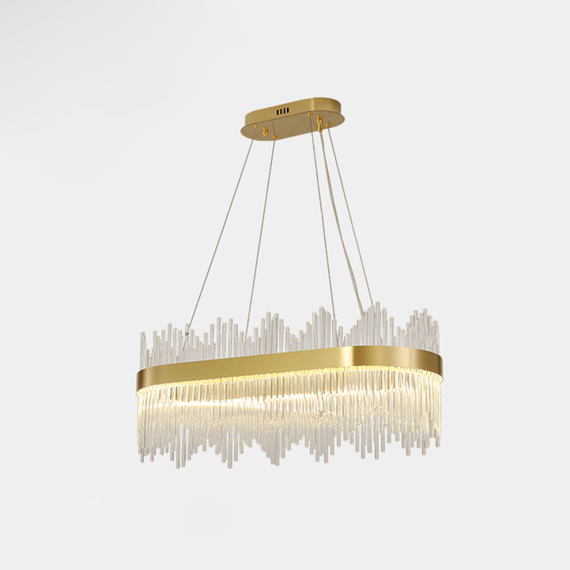 Luci a sospensione contemporanea illuminazione isola lineare lampada sospesa in oro