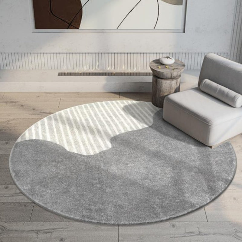 Artistic Carpet Polyster Round Stripe Print Rug Polyster Stain Resistant Area Rug for Living Room