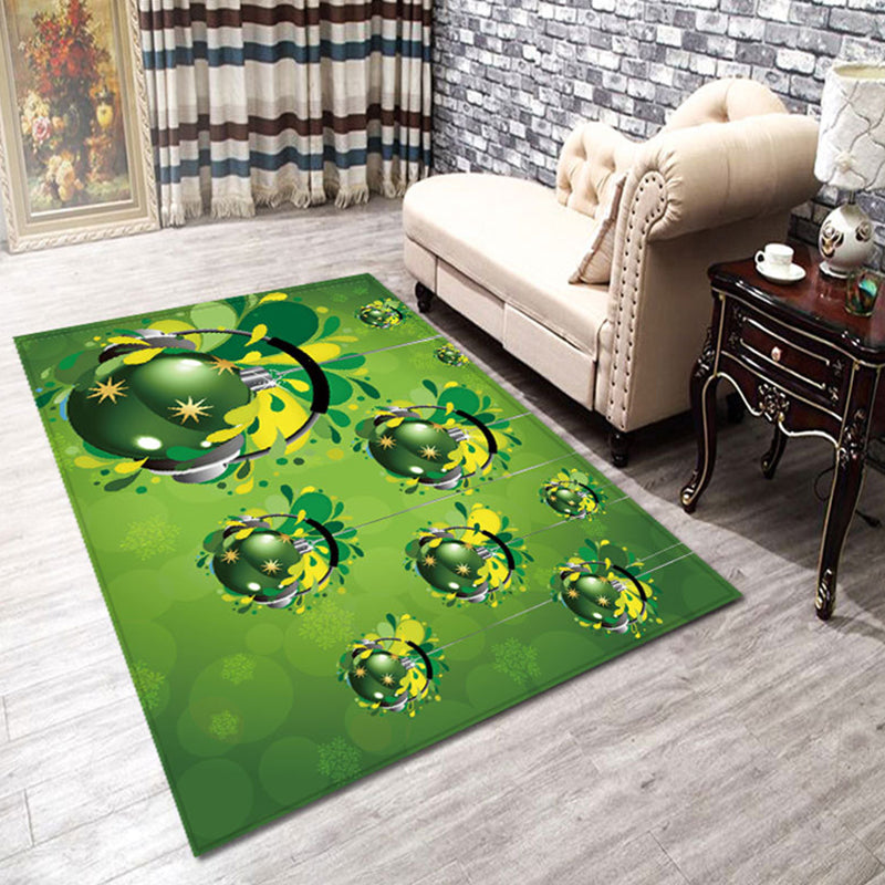 Creative Snowmen Carpet Polyester Area Rug Non-Slip Backing Indoor Carpet for Home Decoration