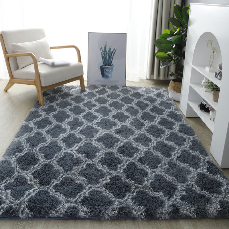 Tendy Area Tapis Creative Dimond Shile Polyester Polyester Anti-Slip Backing Shag Carpet For Home Decor