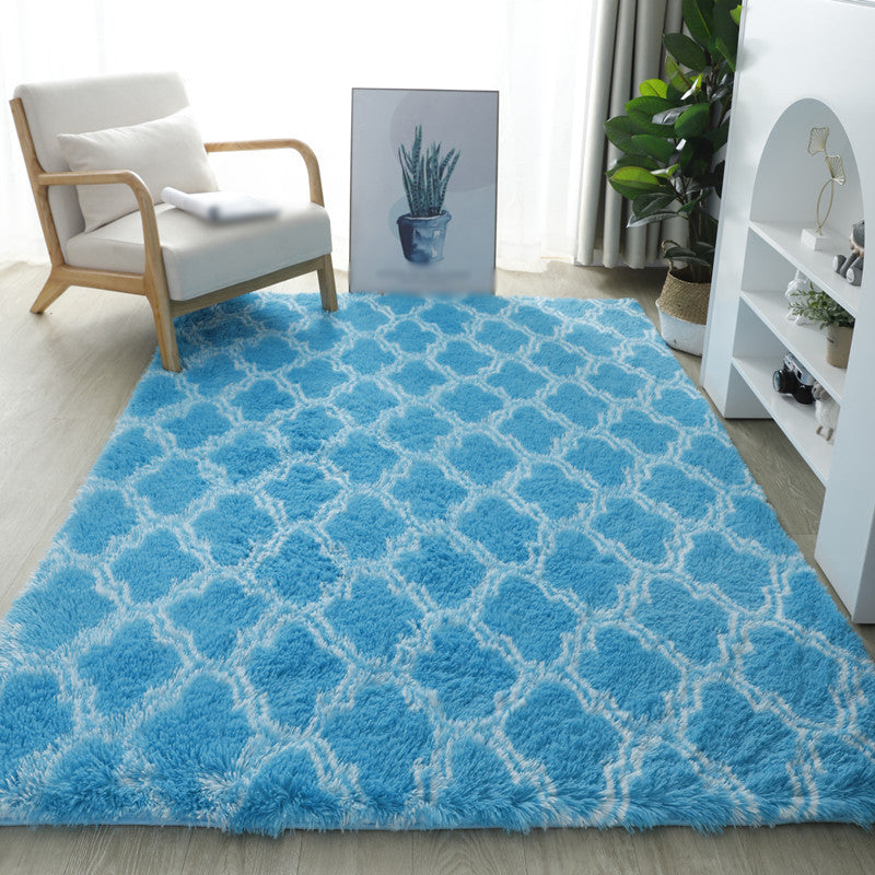 Tendy Area Tapis Creative Dimond Shile Polyester Polyester Anti-Slip Backing Shag Carpet For Home Decor