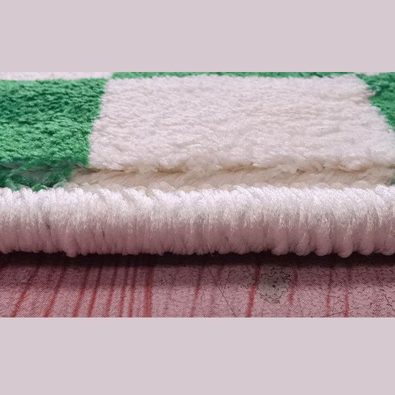 Modern Color Block Area Carpet Polyester Rug Stain Resistant Indoor Carpet for Living Room