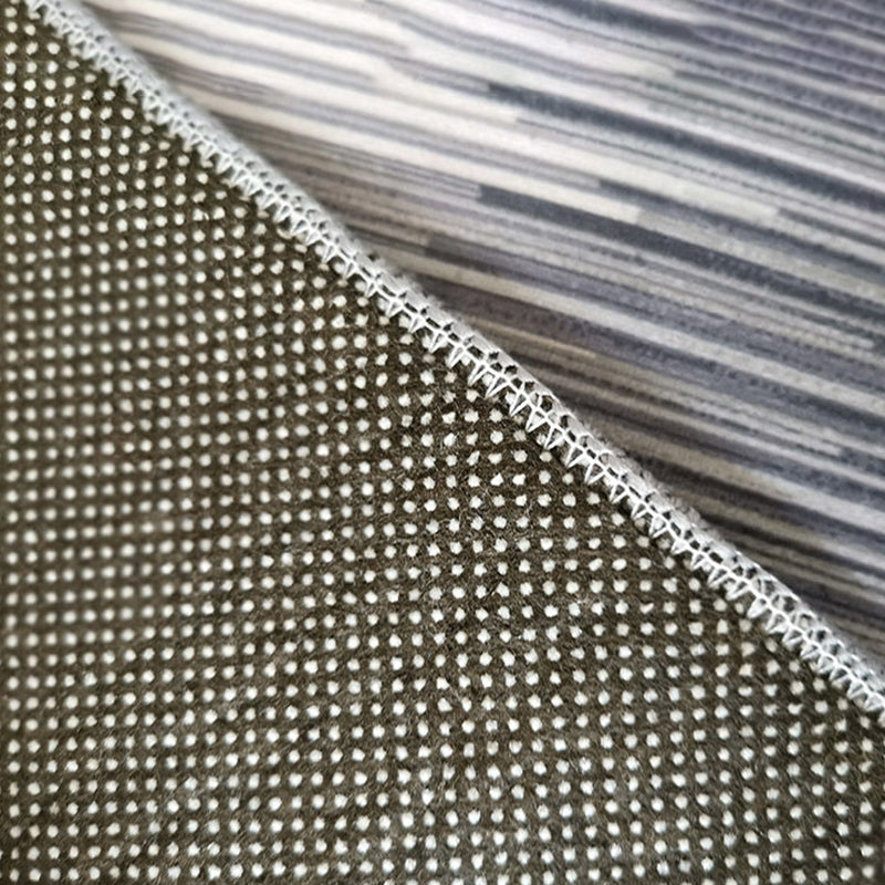 Brown Modern Area Carpet Stripe Pattern Polyester Area Rug Non-Slip Backing Rug for Living Room