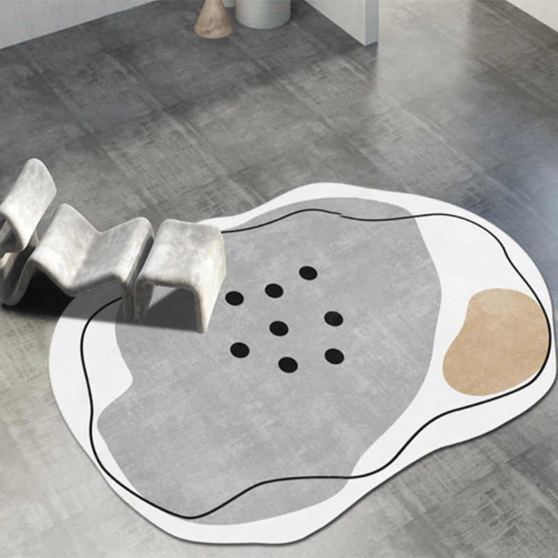 Tapis de salon jaune.