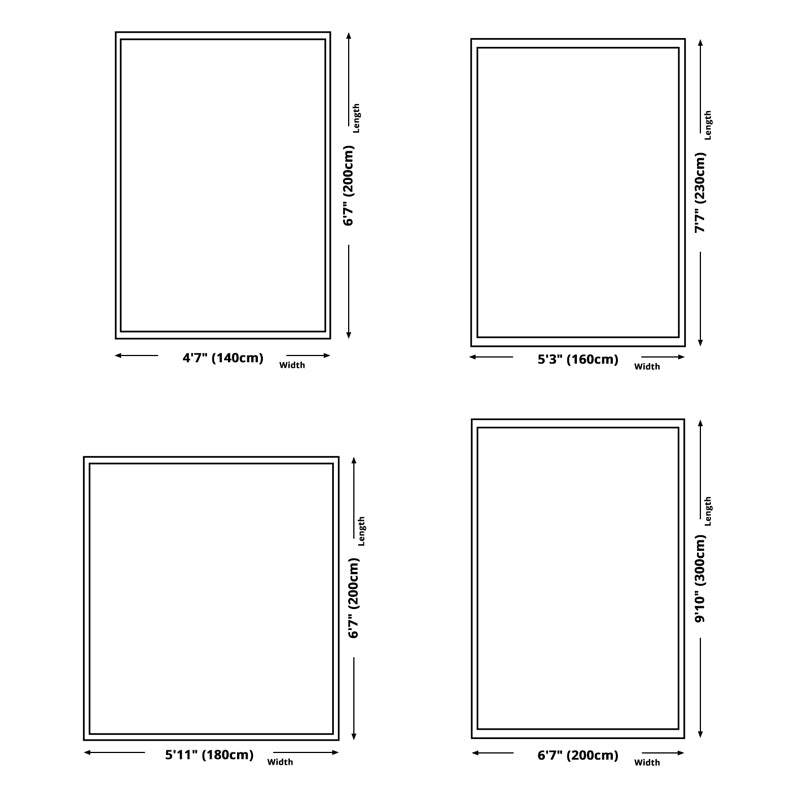 White Minimalist Area Carpet Polyester Abstract Carpet Non-Split Indoor Rug for Home Decoration