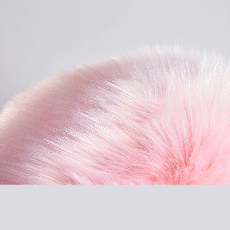 Weißer Plüsch-Teppich aus Polyester in reiner Farbe, pflegeleichter Teppich für die Heimdekoration
