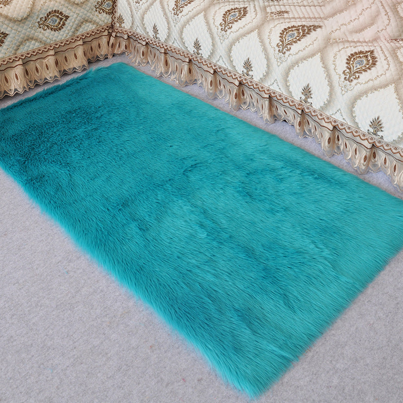Modern Plain Shag Rug Polyester Area Carpet Stain Resistant Indoor Rug for Living Room