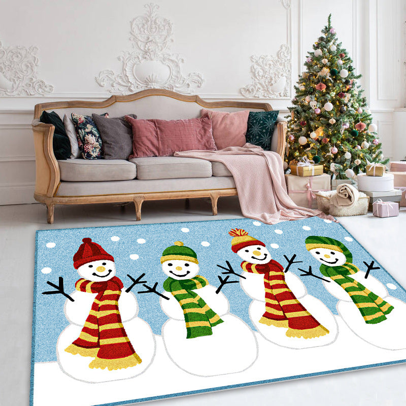 Modern Home Decoration Carpet Christmas Printed Area Rug Polyester Pet Friendly Indoor Carpet