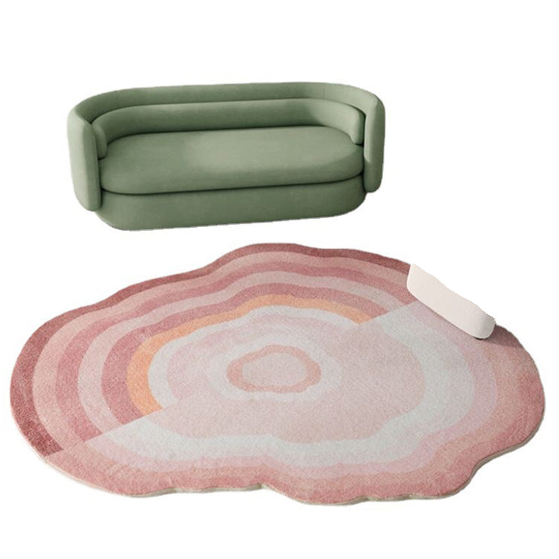 Lovely Novelty Shape Rug Modern Cloud Print Rug Polyester Washable Non-Slip Carpet for Home Decor