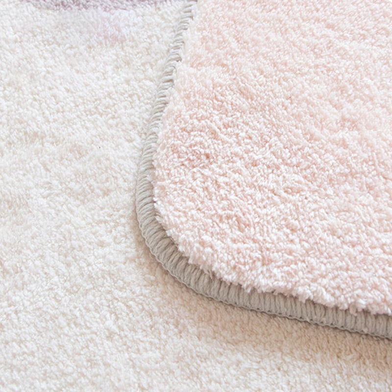 Lovely Novelty Shape Rug Modern Cloud Print Rug Polyester Washable Non-Slip Carpet for Home Decor