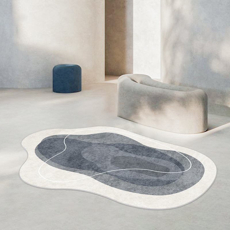 Casual Abstract Carpet Blue Polyester Rug Anti-Split Indoor Carpet for Home Decor