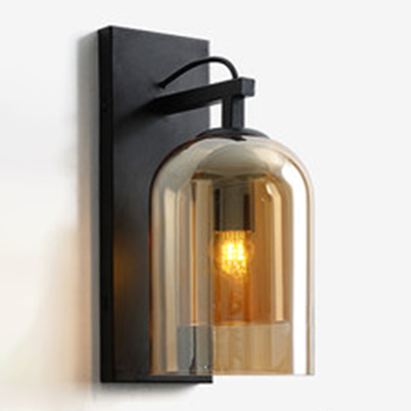 Glass Shaded Wall Sconce Lighting Simplicity Style Wall Mount Lighting for Bedroom
