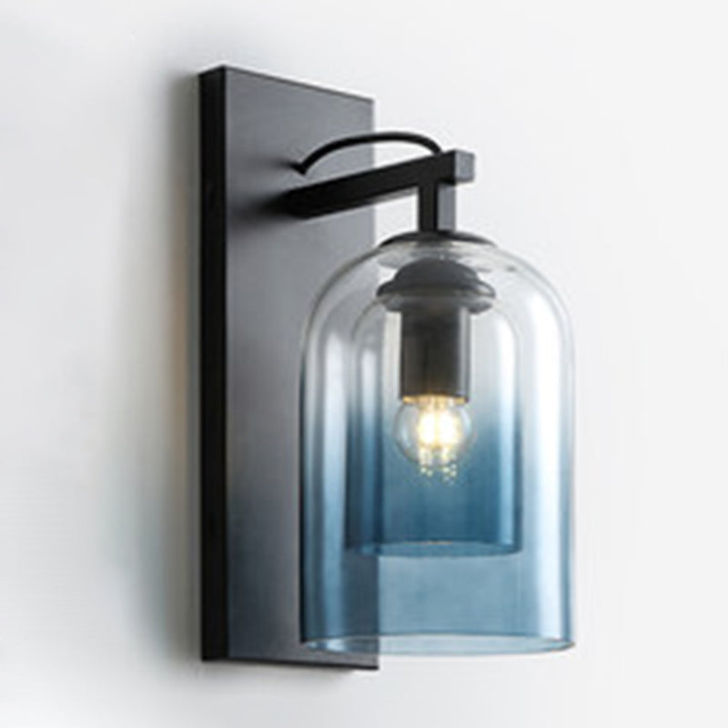 Glass Shaded Wall Sconce Lighting Simplicity Style Wall Mount Lighting for Bedroom