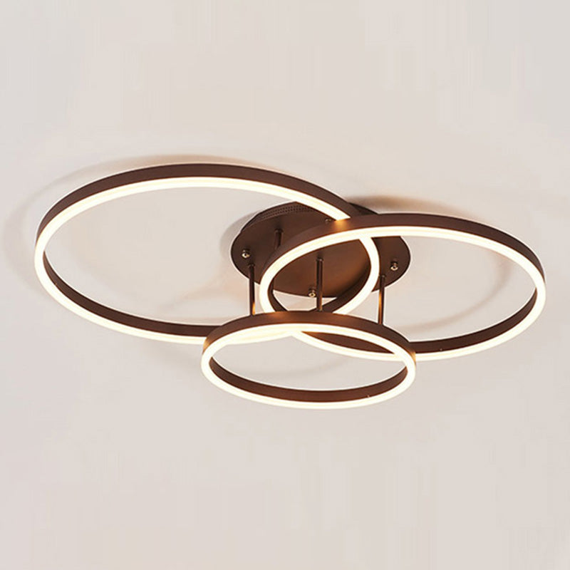 Nordic Slender Circle Flush Mount Ceiling Light Fixtures for Living Room Bedroom
