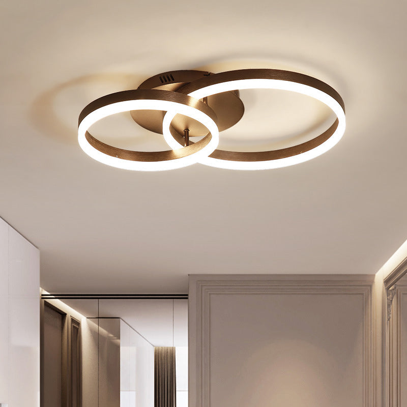 Nordic Slender Circle Flush Mount Ceiling Light Fixtures for Living Room Bedroom