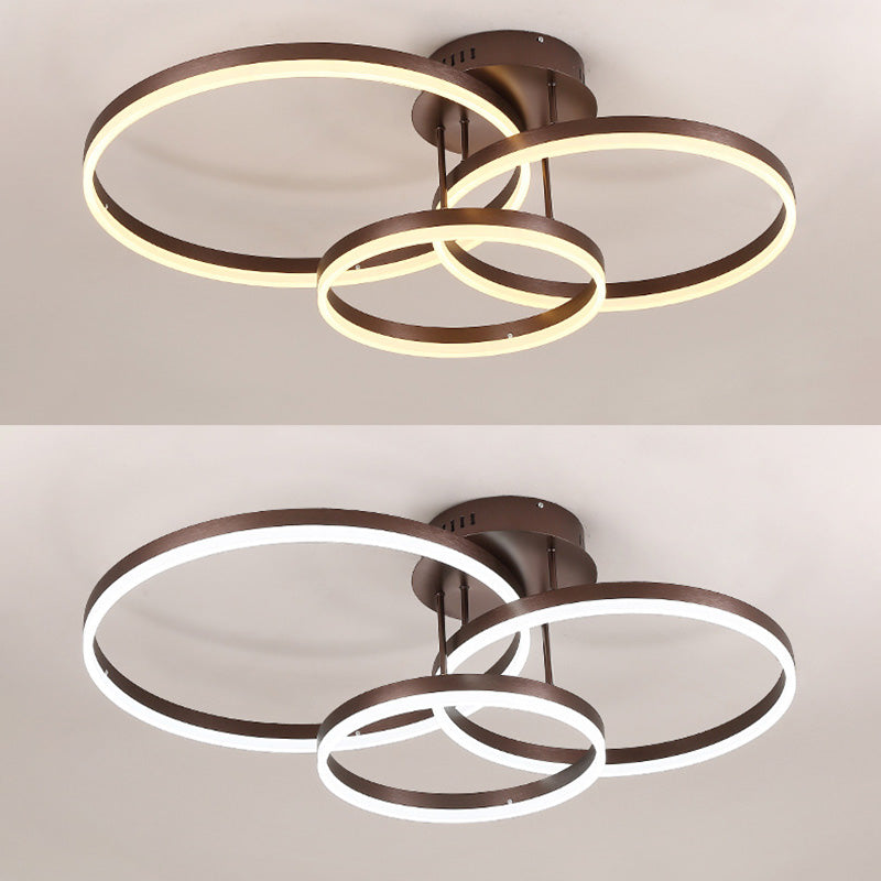 Nordic Slender Circle Flush Mount Ceiling Light Fixtures for Living Room Bedroom