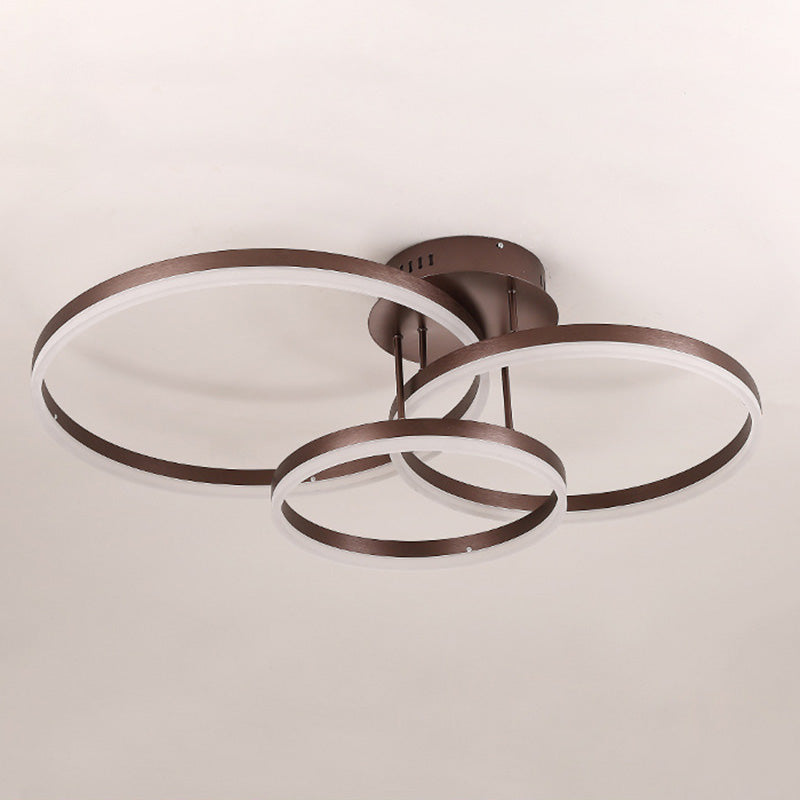 Nordic Slender Circle Flush Mount Ceiling Light Fixtures for Living Room Bedroom