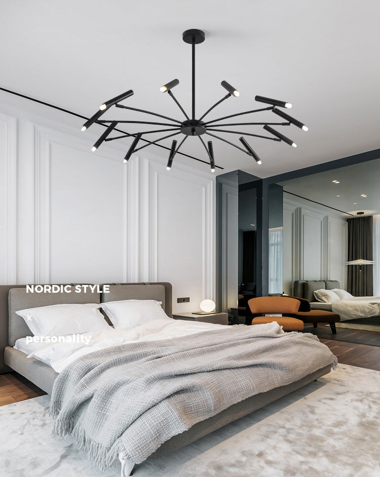 Sputnik Light Aymétriel Chandelier de plafond moderne pour salle à manger du salon