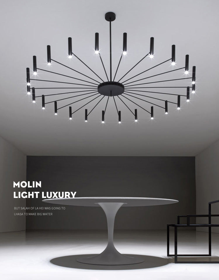 Sputnik Light Aymétriel Chandelier de plafond moderne pour salle à manger du salon