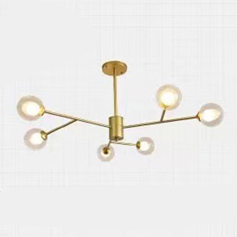 Globe Chandelier Light Fixture Modern Glass Pendant Lighting for Restaurant