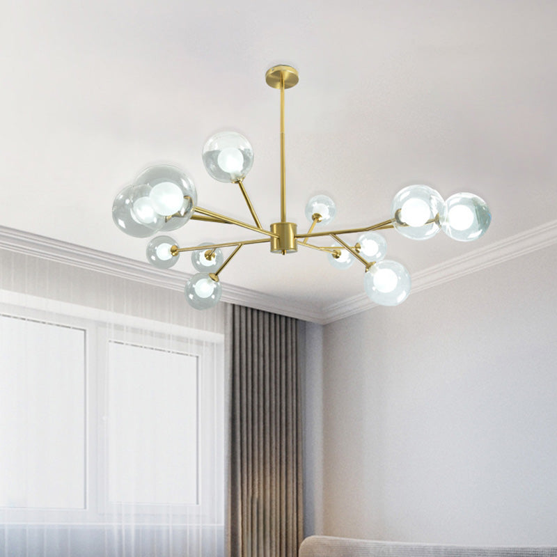 Globe Chandelier Light Fixture Modern Glass Pendant Lighting for Restaurant