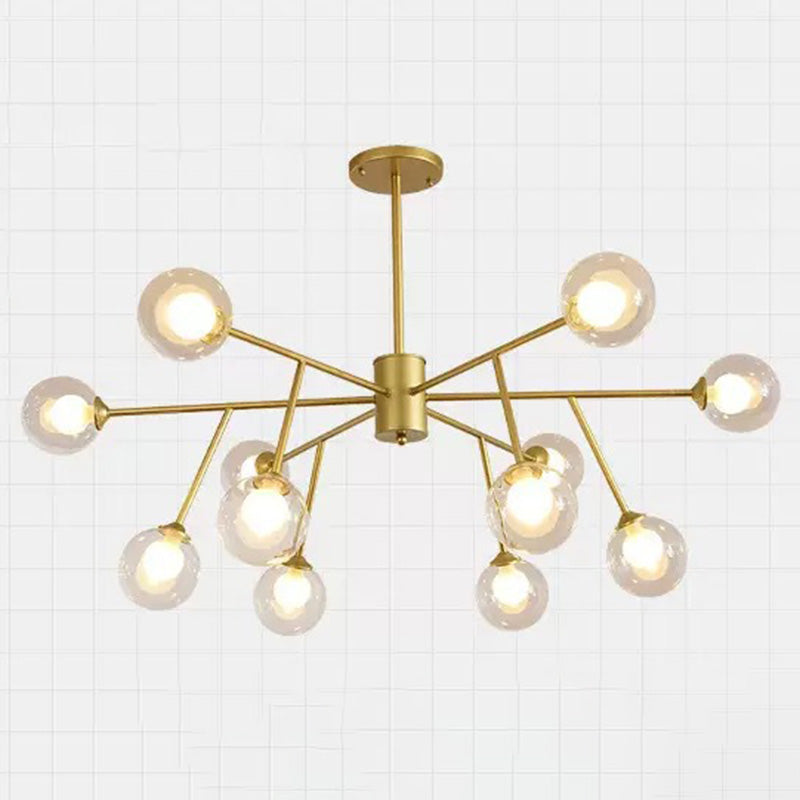 Globe Chandelier Light Fixture Modern Glass Pendant Lighting for Restaurant