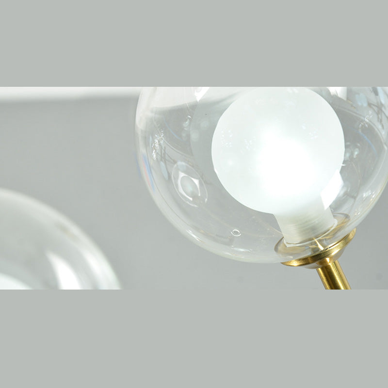 Globe Chandelier Light Fixture Modern Glass Pendant Lighting for Restaurant
