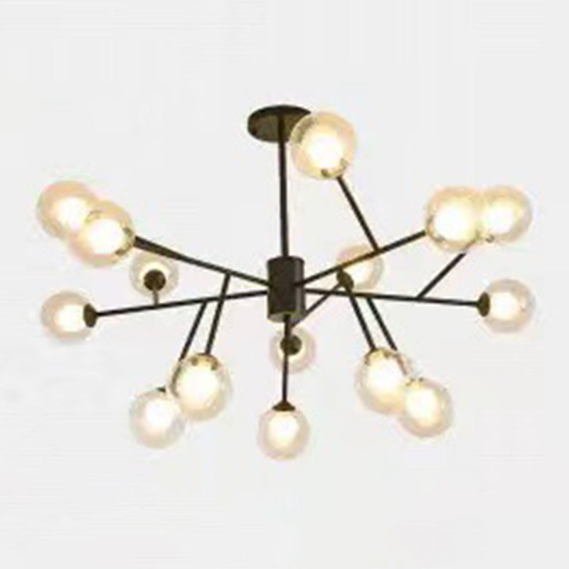 Globe Chandelier Light Fixture Modern Glass Pendant Lighting for Restaurant
