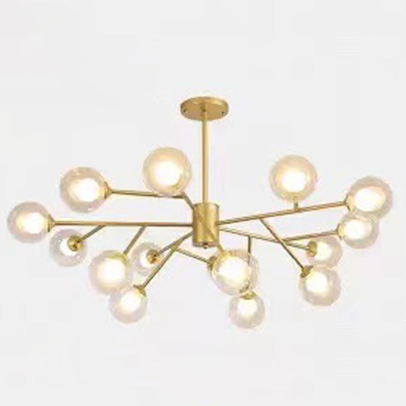 Globe Chandelier Light Fixture Modern Glass Pendant Lighting for Restaurant